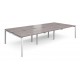 Adapt 1600mm Deep Sliding Top Triple Back to Back Bench Desk